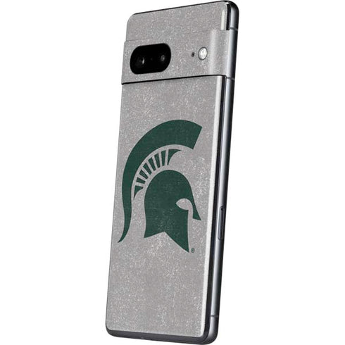 Michigan State University Grey Spartans Logo Pixel Skins